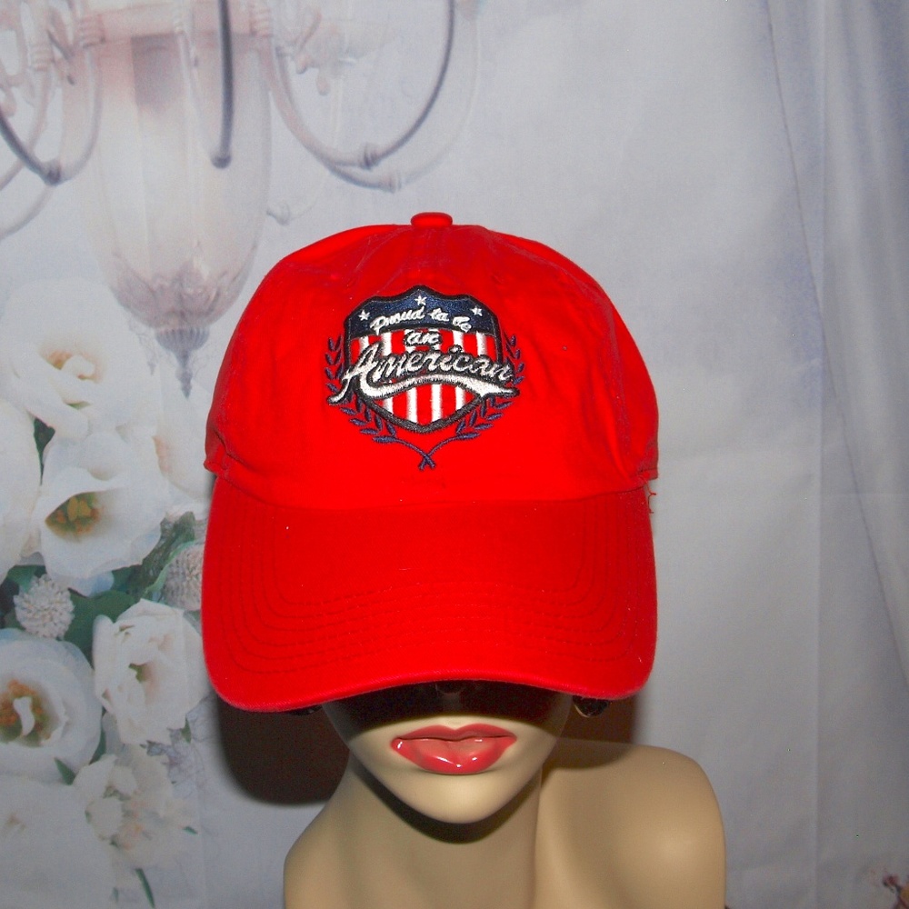 Proud to be an American Hat NEW Baseball Cap Patriotic Embroidered Baseball Cap